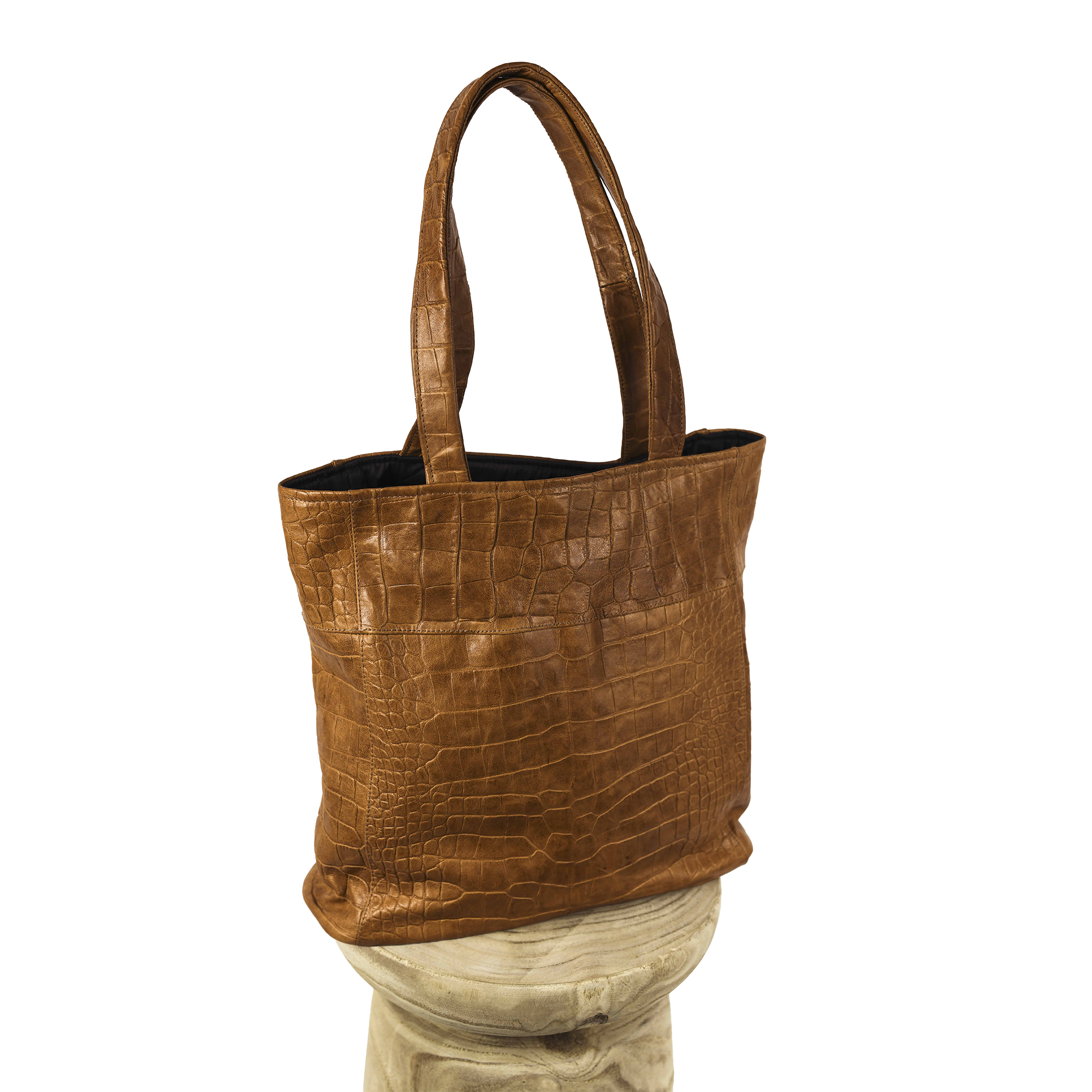 borsa di pelle marrone